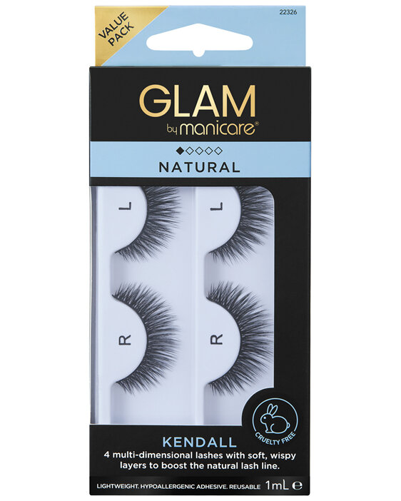 Glam by Manicare Kendall Mink Effect Lashes 2 Pack