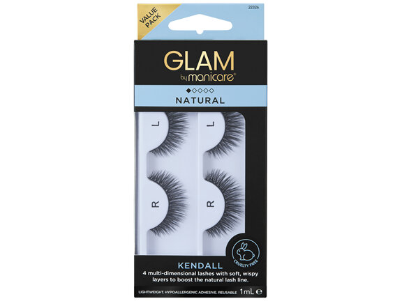 Glam by Manicare Kendall Mink Effect Lashes 2 Pack