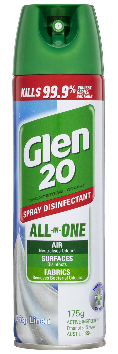 Glen 20 All-In-One Disinfectant Spray Crisp Linen 175g