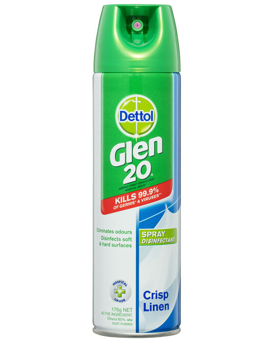 Glen 20 Spray Disinfectant All-In-One Crisp Linen 175g