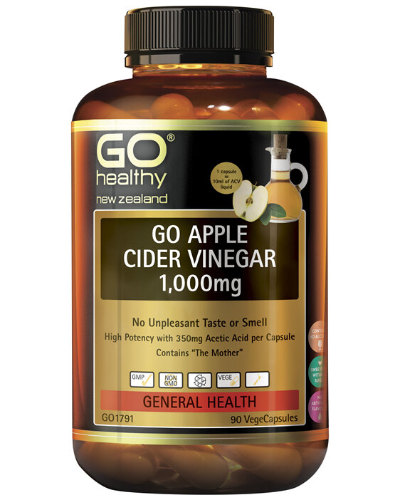 GO Apple Cider Vinegar 1000mg 90 VegeCaps