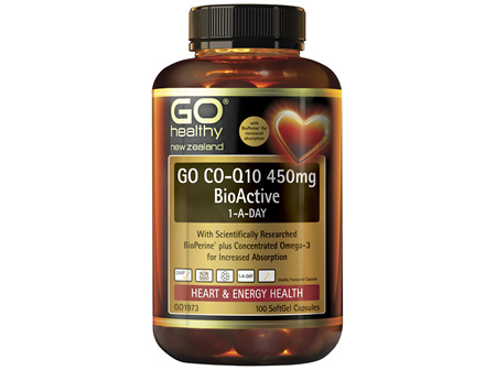 GO Co-Q10 450mg BioActive 1-A-Day 100 Caps