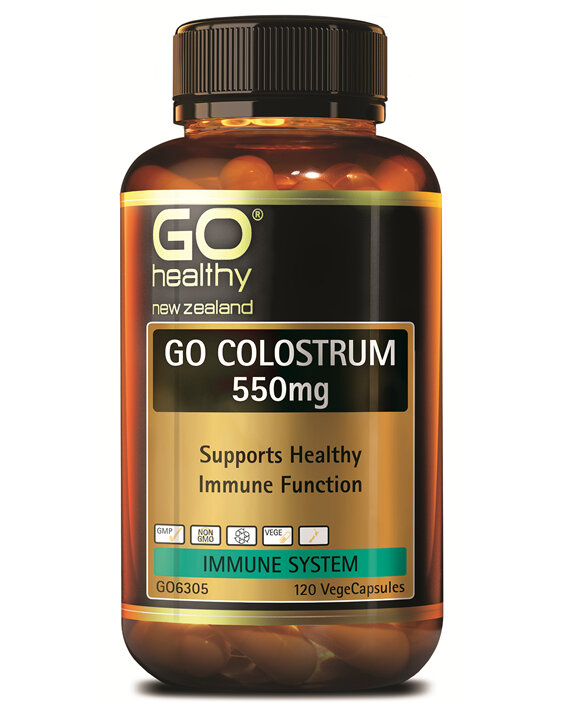 GO COLOSTRUM 550mg - Supports Healthy Immune Function (120 Vcaps)