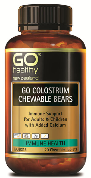 GO COLOSTRUM CHEWABLE BEARS - For Adults & Children (120 C-tabs)