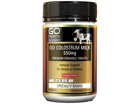 GO Colostrum Milk 550mg 120 Chew Tabs