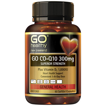 GO CoQ10 300mg + VitD 60caps