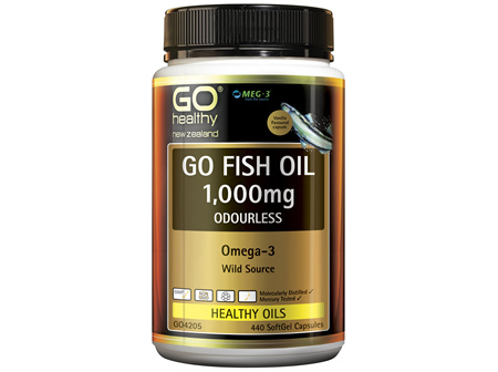 GO Fish Oil 1,000mg Odourless 440 Caps