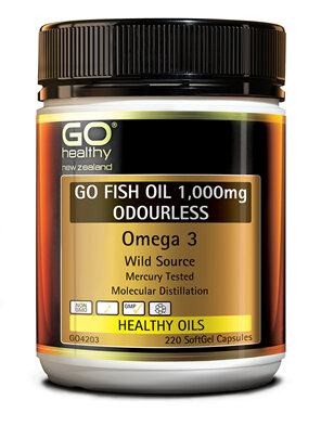 GO FISH OIL 1,000mg ODOURLESS - Omega 3 (220 caps)
