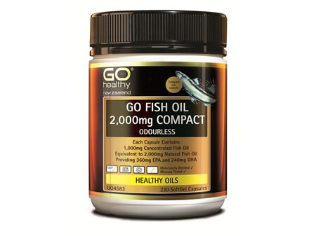 GO Fish Oil 2000mg Compact 230 Capsules