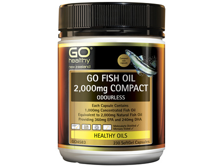 GO Fish Oil 2,000mg Compact Odourless 230 Caps
