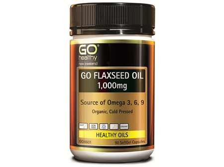 GO FLAXSEED OIL 1,000mg - NZ Organic Certified (90 caps)