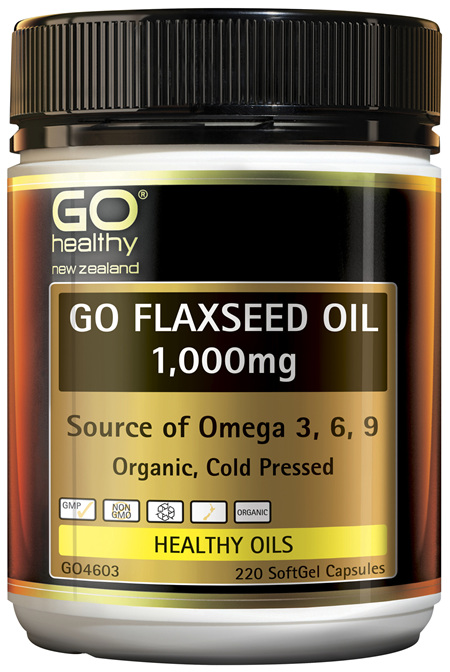 GO Flaxseed Oil 1,000mg Organic 220 Caps