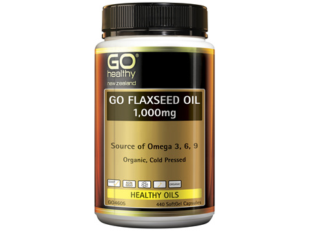 GO Flaxseed Oil 1,000mg Organic 440 Caps