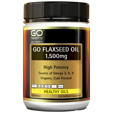 GO Flaxseed Oil 1,500mg Organic 210 Caps