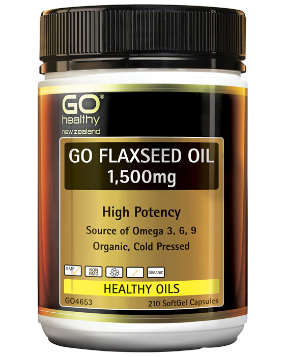 GO Flaxseed Oil 1,500mg Organic 210 Caps