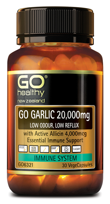 GO GARLIC 20,000mg - Low Odour, Low Reflux (30 Vcaps)