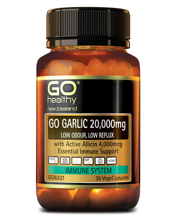 GO GARLIC 20,000mg - Low Odour, Low Reflux (30 Vcaps)