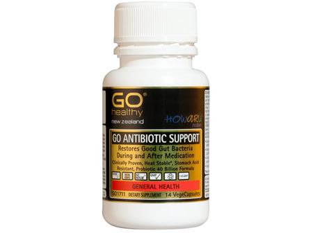 Go Healthy Antibiotic Support shelf stable 12 vege caps