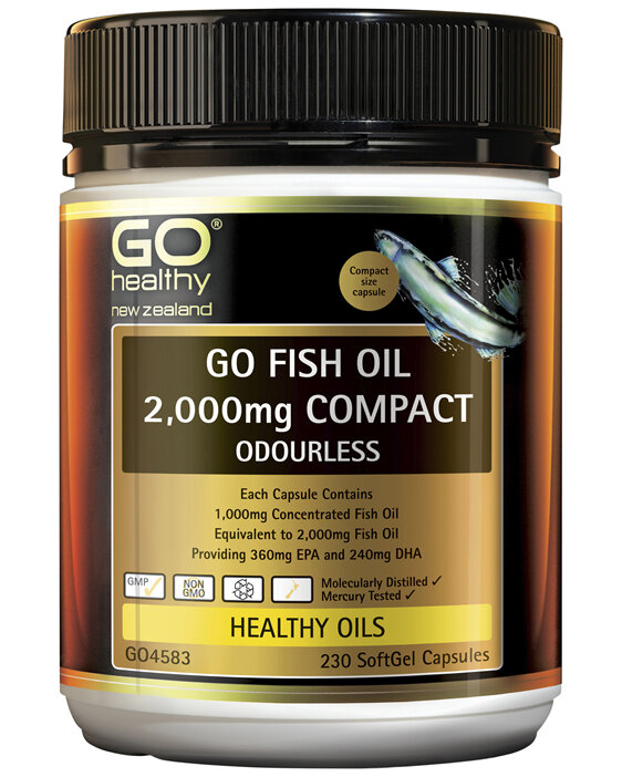 GO Healthy Fish Oil 2000mg Compact 230 Caps