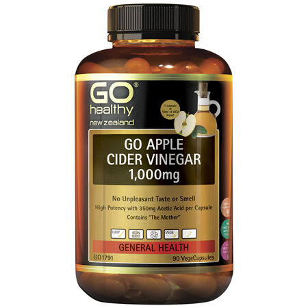 GO Healthy GO Apple Cider Vinegar 1,000mg 90VCaps