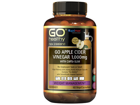 GO Healthy GO Apple Cider Vinegar 1,000mg with Capsi Slim 60 VCaps