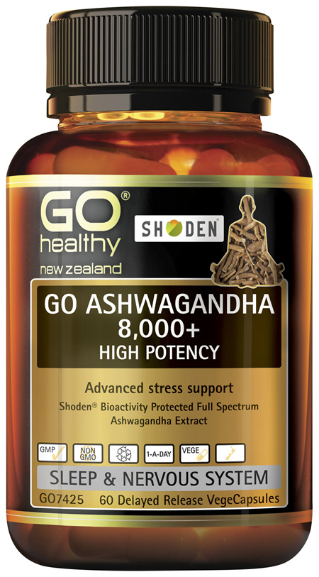 GO Healthy GO Ashwagandha 8,000 + 60 DR VCaps