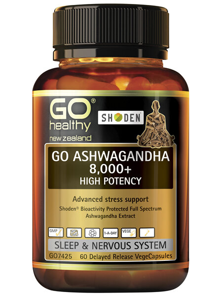 GO Healthy GO Ashwagandha 8,000 + 60 DR VCaps