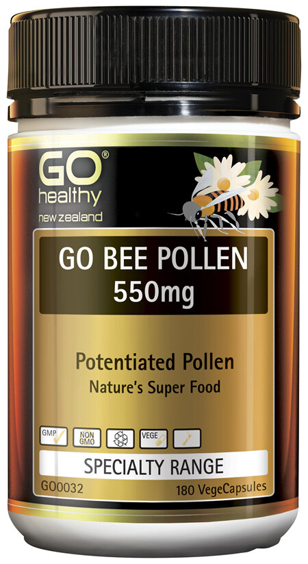 GO Healthy GO Bee Pollen 550mg 180 VCaps