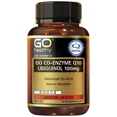 GO Healthy GO Co-Enzyme Q10 Ubiquinol 100mg 60 SoftGel Capsules