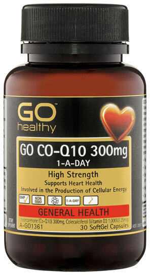 GO Healthy GO Co-Q10 300mg 1-A-Day SoftGel Capsules 30 Pack