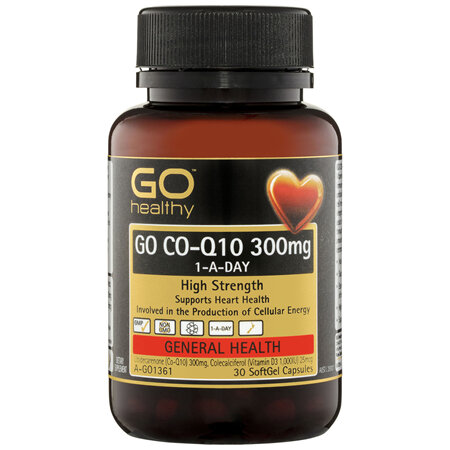 GO Healthy GO Co-Q10 300mg 1-A-Day SoftGel Capsules 30 Pack