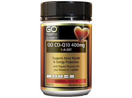 GO Healthy GO Co-Q10 400mg 1-A-Day 100 Caps