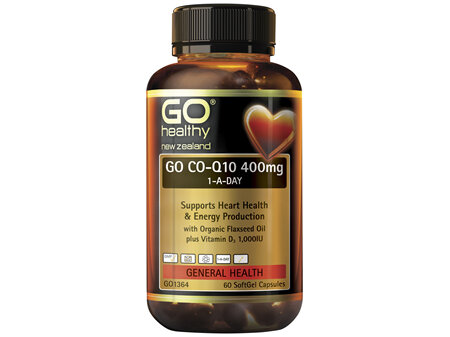 GO Healthy GO Co-Q10 400mg 1-A-Day 60 Caps