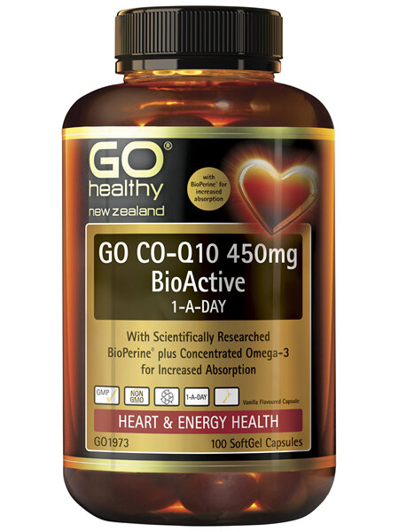 GO Healthy GO Co-Q10 450mg BioActive 1-A-Day 100 Caps