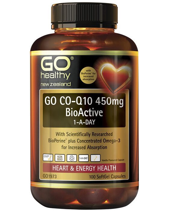 GO Healthy GO Co-Q10 450mg BioActive 1-A-Day 100 Caps