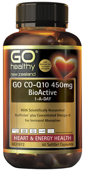 GO Healthy GO Co-Q10 450mg BioActive 1-A-Day 60 Caps