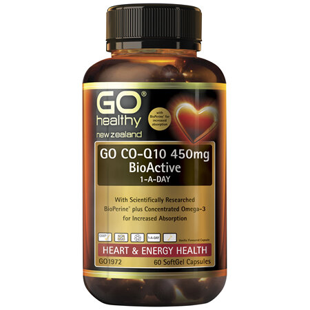 GO Healthy GO Co-Q10 450mg BioActive 1-A-Day 60 Caps