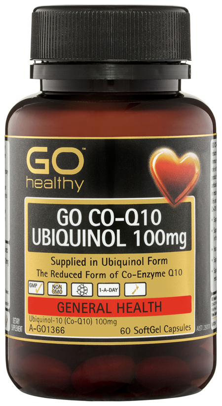 GO Healthy GO Co-Q10 Ubiquinol 100mg SoftGel Capsules 60 Pack