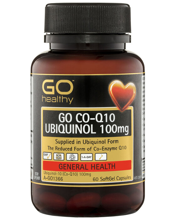 GO Healthy GO Co-Q10 Ubiquinol 100mg SoftGel Capsules 60 Pack