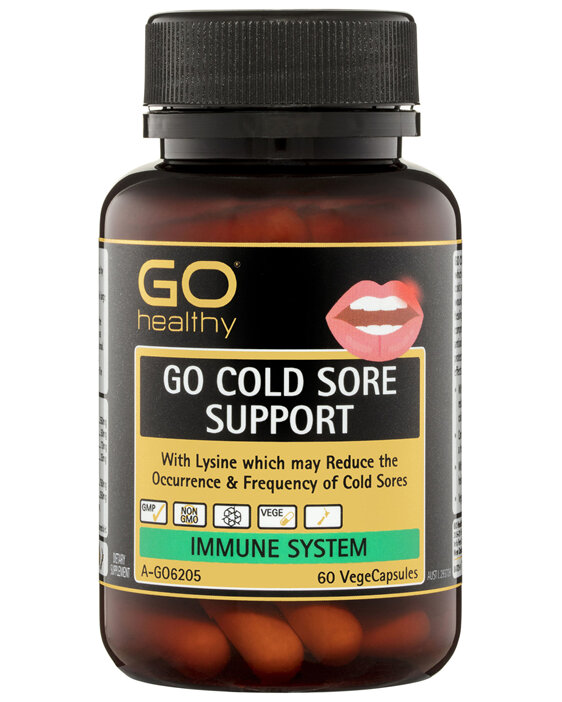 GO Healthy GO Cold Sore Support VegeCapsules 60 Pack