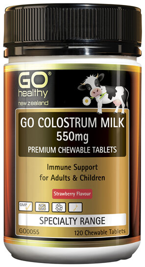 GO Healthy GO Colostrum Milk 550mg 120 Chew Tabs