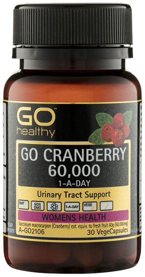 GO Healthy GO Cranberry 60,000 1-A-Day VegeCapsules 30 Pack