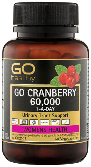 GO Healthy GO Cranberry 60,000 1-A-Day VegeCapsules 60 Pack