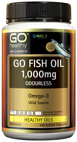 GO Healthy GO Fish Oil 1,000mg Odourless 440 Caps