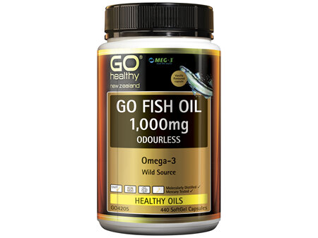 GO Healthy GO Fish Oil 1,000mg Odourless 440 Caps