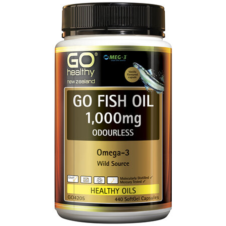 GO Healthy GO Fish Oil 1,000mg Odourless 440 Caps