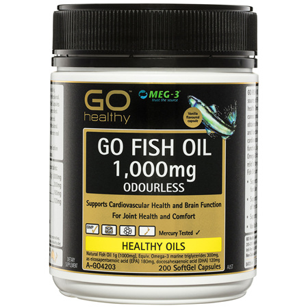 GO Healthy GO Fish Oil 1,000mg Odourless SoftGel Capsules 200 Pack