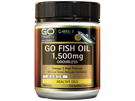 GO Healthy GO Fish Oil 1500mg Odourless 175 Caps