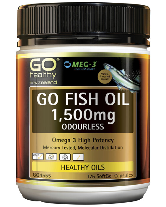 GO Healthy GO Fish Oil 1500mg Odourless 175 Caps