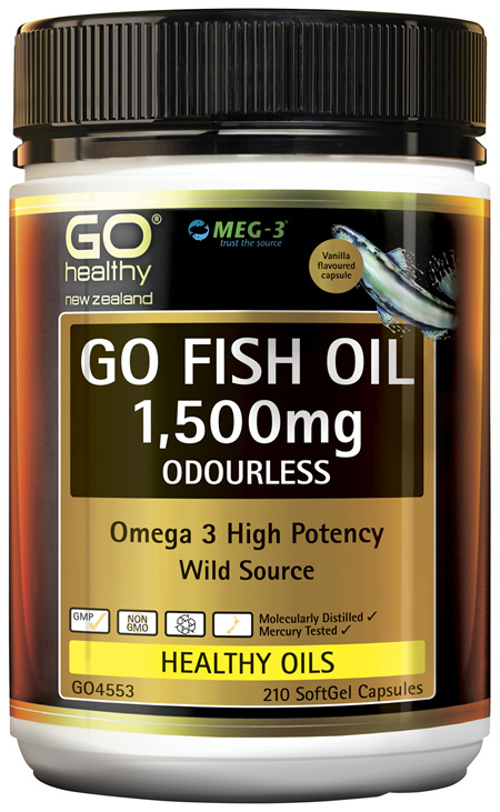 GO Healthy GO Fish Oil 1,500mg Odourless 210 Caps